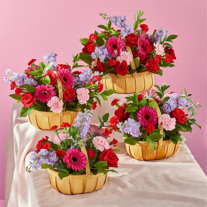 Pink Picnic Basket – FARFANS FLOWERS & DECORATIONS LLC, Frederick MD