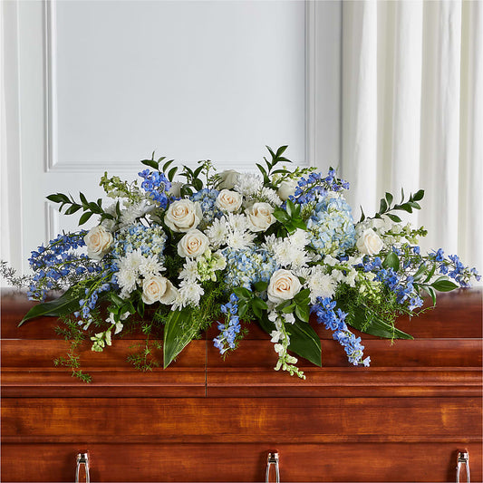 Timeless Essence Casket Spray – FARFANS FLOWERS & DECORATIONS LLC, Frederick MD