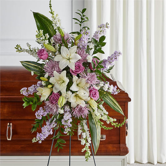 Grateful Hearts Standing Spray – FARFANS FLOWERS & DECORATIONS LLC, Frederick MD