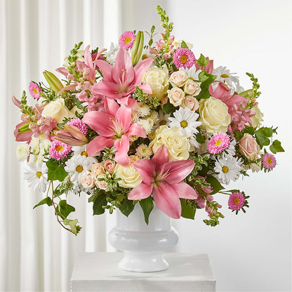 Empathetic Blooms Urn Arrangement – FARFANS FLOWERS & DECORATIONS LLC, Frederick MD