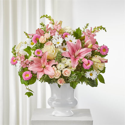 Empathetic Blooms Urn Arrangement – FARFANS FLOWERS & DECORATIONS LLC, Frederick MD