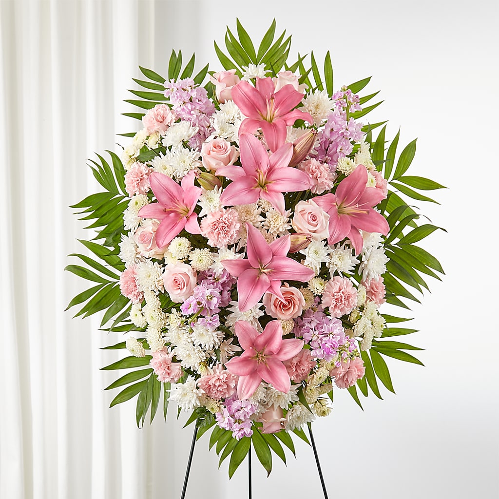 Offering Solace Standing Spray – FARFANS FLOWERS & DECORATIONS LLC, Frederick MD