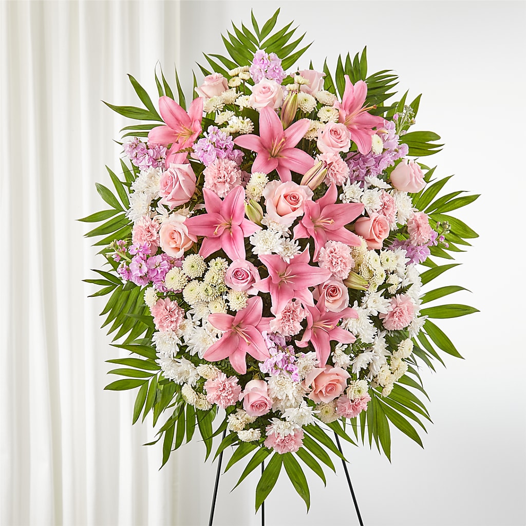 Offering Solace Standing Spray – FARFANS FLOWERS & DECORATIONS LLC, Frederick MD