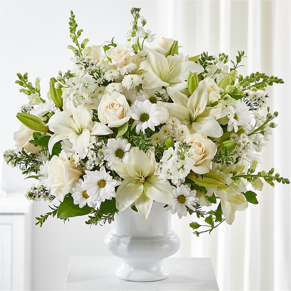 Uplifting Urn Arrangement – FARFANS FLOWERS & DECORATIONS LLC, Frederick MD