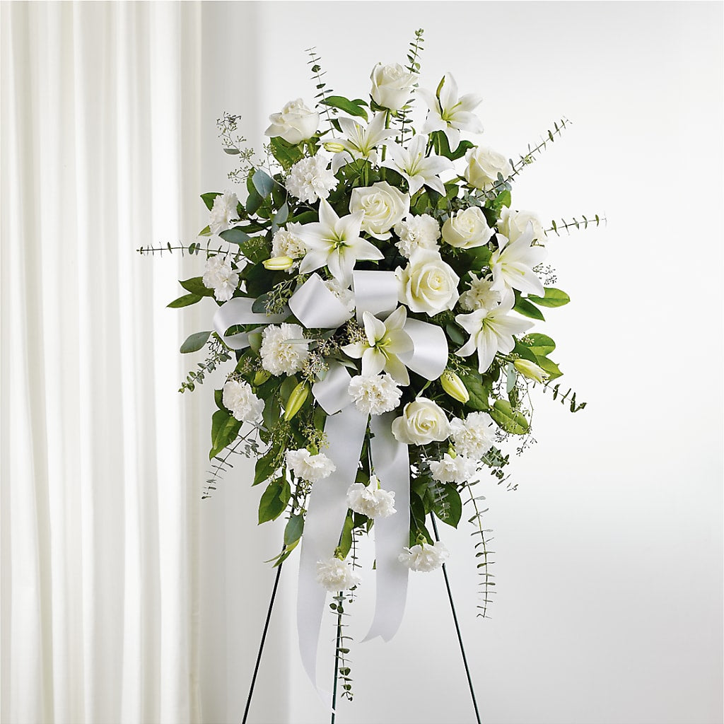 With Care Standing Spray – FARFANS FLOWERS & DECORATIONS LLC, Frederick MD