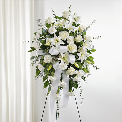 With Care Standing Spray – FARFANS FLOWERS & DECORATIONS LLC, Frederick MD