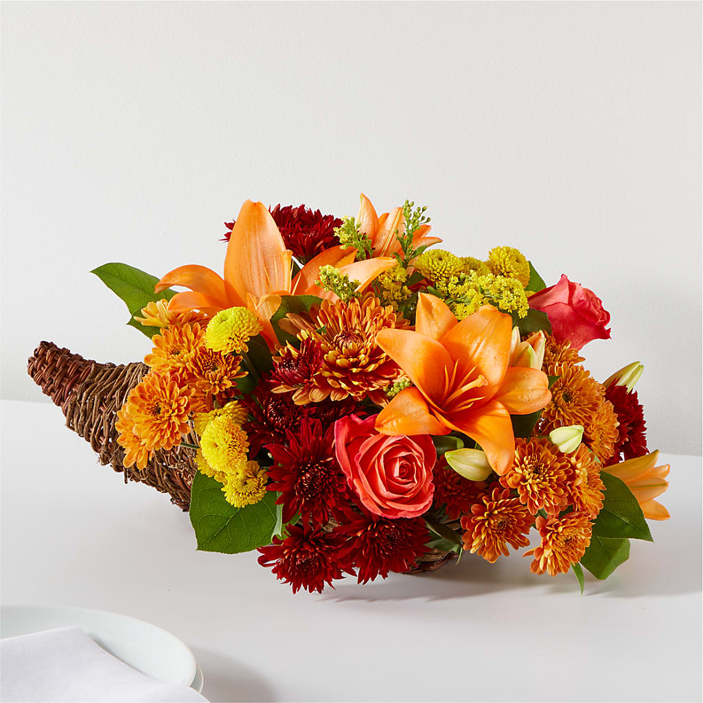Bouquet of Blessings Cornucopia – FARFANS FLOWERS & DECORATIONS LLC, Frederick MD
