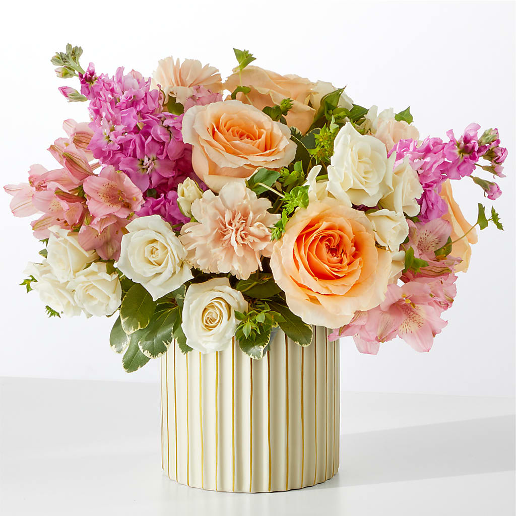 Paradise Bouquet with Ivory Vase – FARFANS FLOWERS & DECORATIONS LLC, Frederick MD