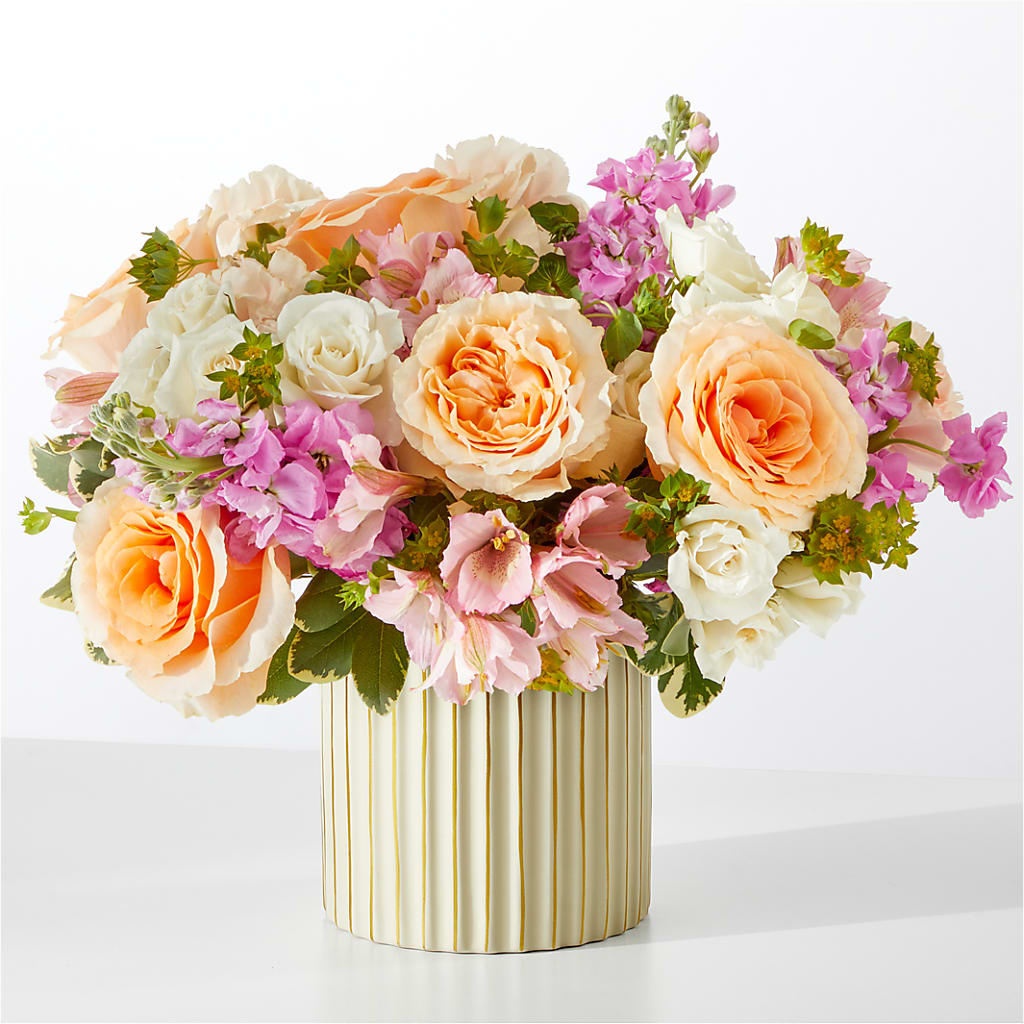Paradise Bouquet with Ivory Vase – FARFANS FLOWERS & DECORATIONS LLC, Frederick MD