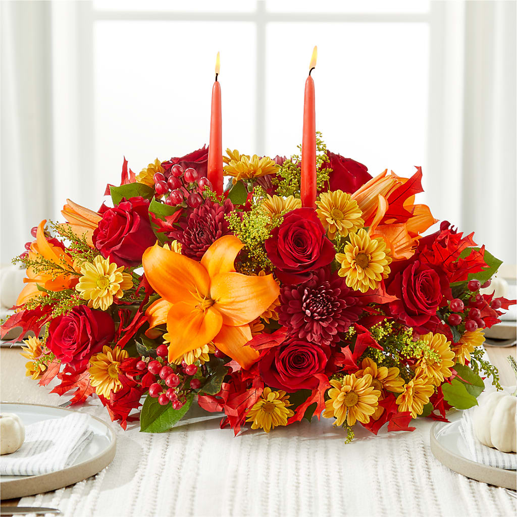 Autumn's Embrace Centerpiece – FARFANS FLOWERS & DECORATIONS LLC, Frederick MD