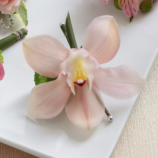 Pink Cymbidium Boutonniere – FARFANS FLOWERS & DECORATIONS LLC, Frederick MD