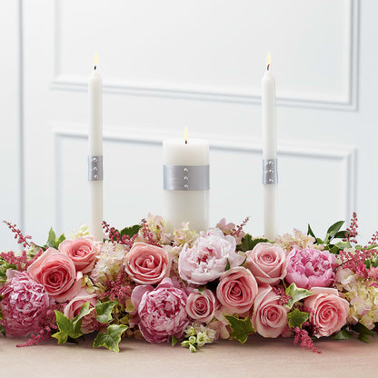 Worldwide Romance Unity Candle Arrangement – FARFANS FLOWERS & DECORATIONS LLC, Frederick MD