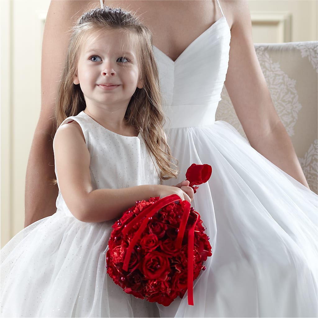 Pure at Heart Flower Girl Arrangement – FARFANS FLOWERS & DECORATIONS LLC, Frederick MD